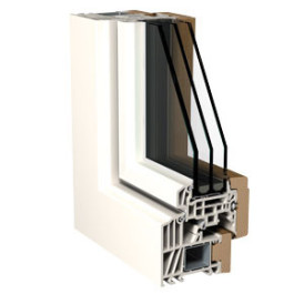 Finstral Lignatec Kunststoff Holz Fenster Schnitt Fluegel Classicline